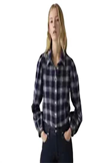 WOVEN SHIRTS-Shahi Exports Slub Plaid Navy COTTON